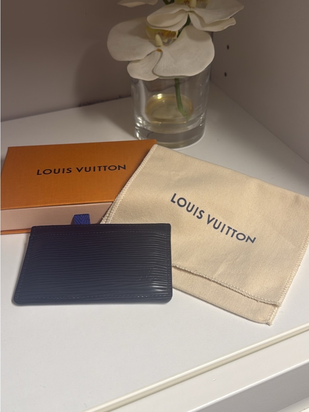 Louis Vuitton Black Epi Leather Card Holder